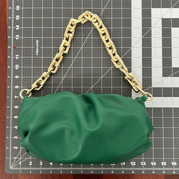 Softest Vegan Leather Chain Pouch Shoulder Bag - Picture 9 of 10